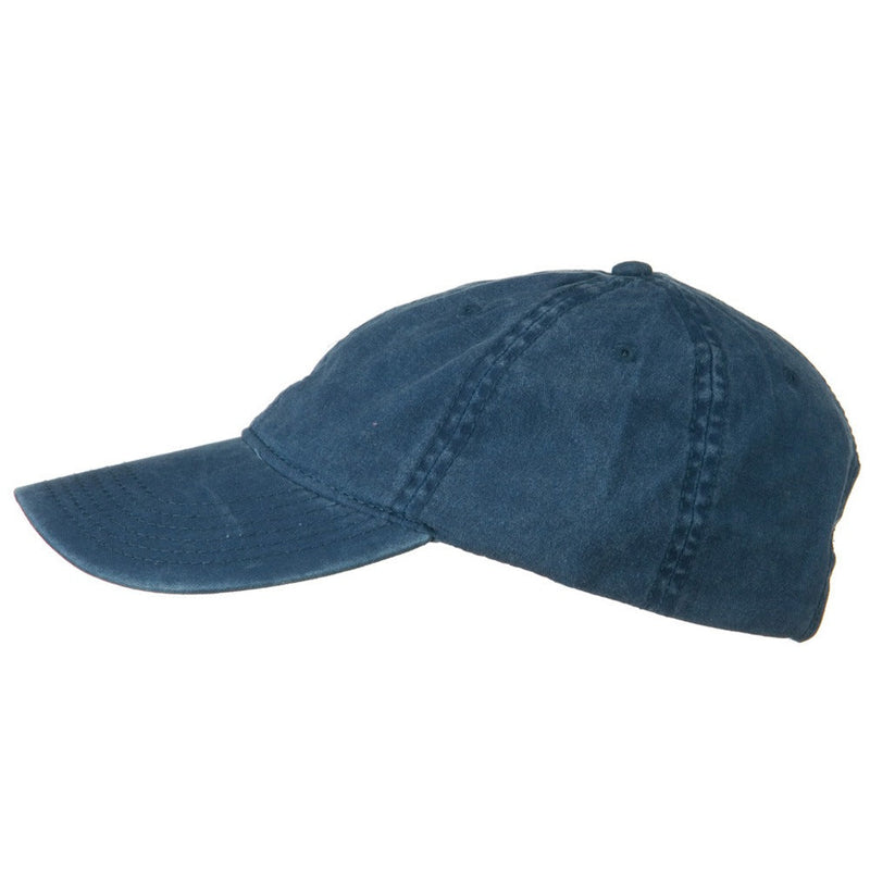Washed Solid Pigment Dyed Cotton Twill Brass Buckle Cap