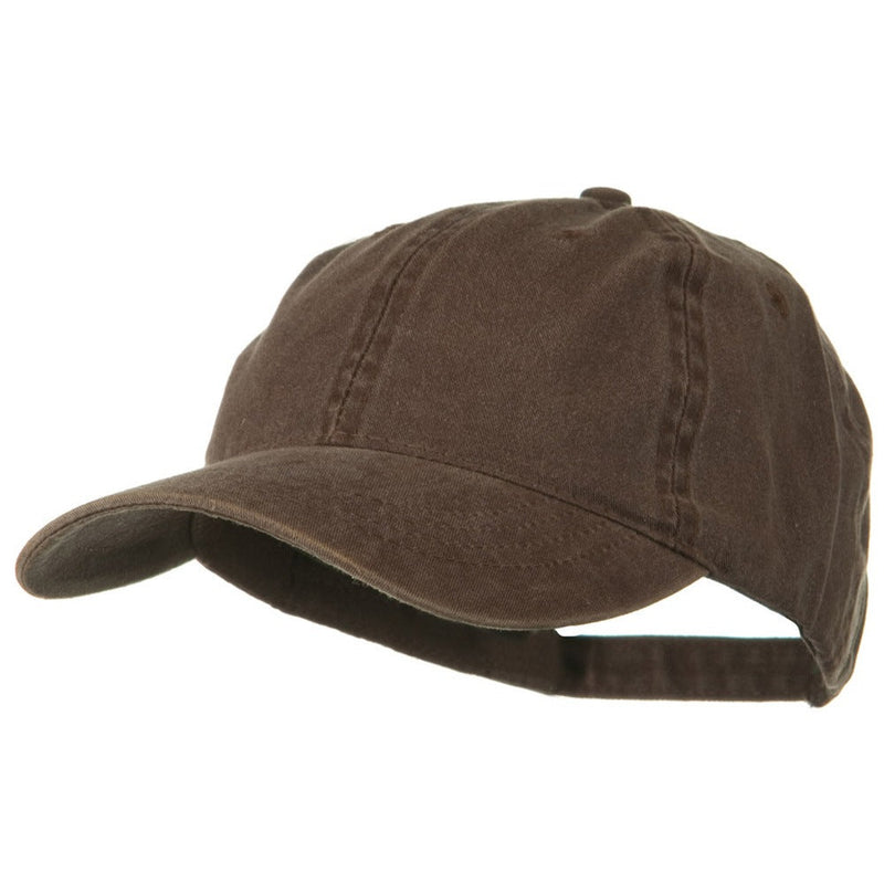 Washed Solid Pigment Dyed Cotton Twill Brass Buckle Cap