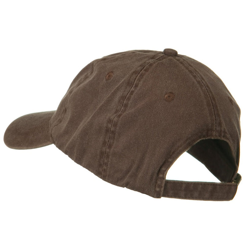 Washed Solid Pigment Dyed Cotton Twill Brass Buckle Cap