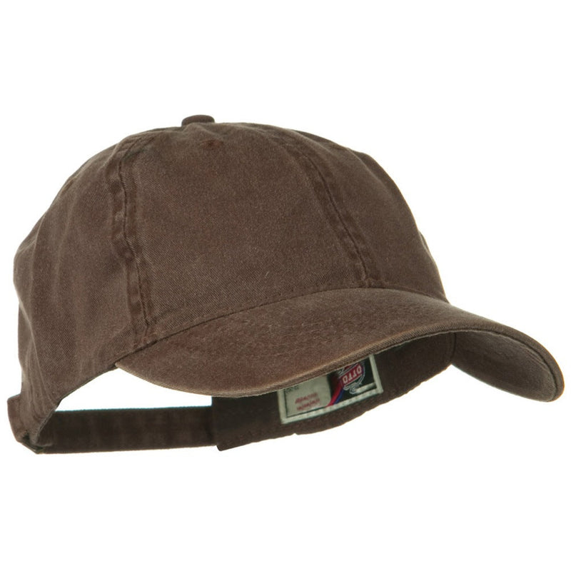 Washed Solid Pigment Dyed Cotton Twill Brass Buckle Cap