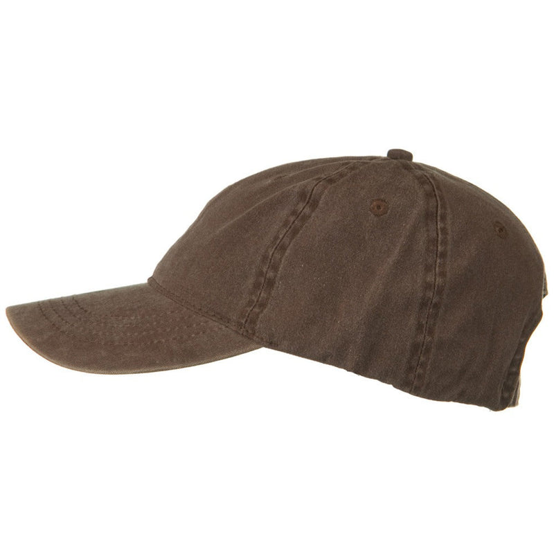 Washed Solid Pigment Dyed Cotton Twill Brass Buckle Cap