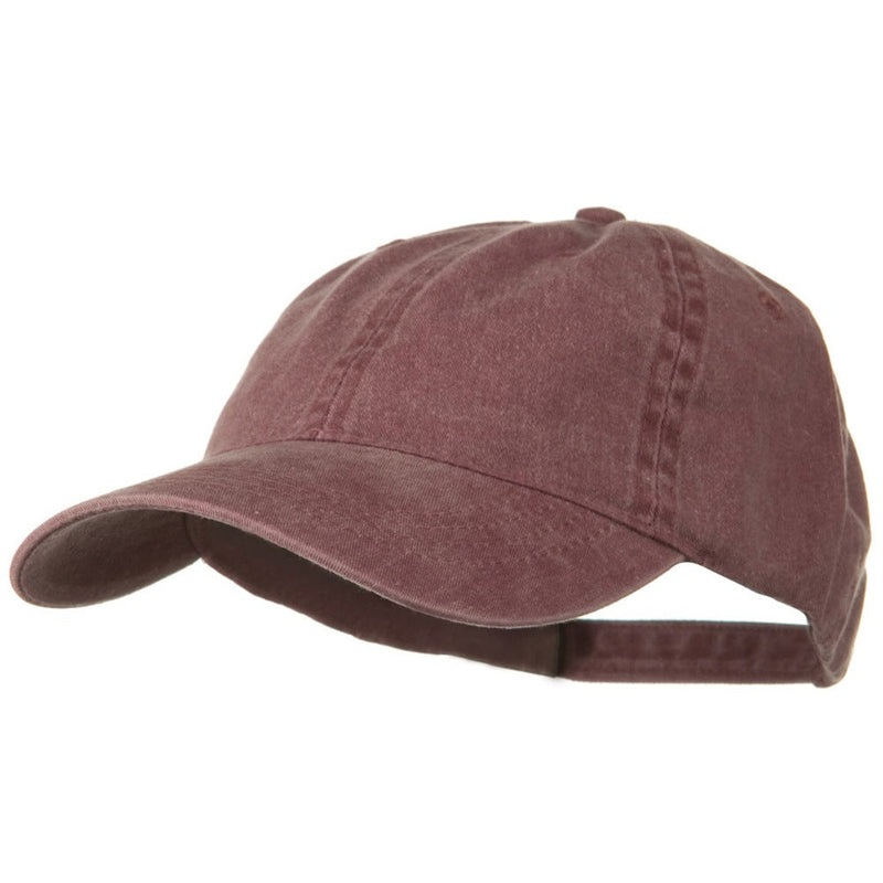 Washed Solid Pigment Dyed Cotton Twill Brass Buckle Cap