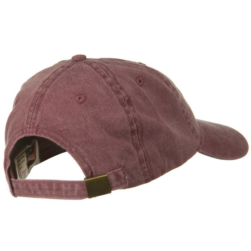 Washed Solid Pigment Dyed Cotton Twill Brass Buckle Cap