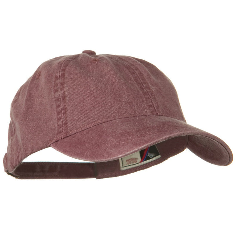 Washed Solid Pigment Dyed Cotton Twill Brass Buckle Cap