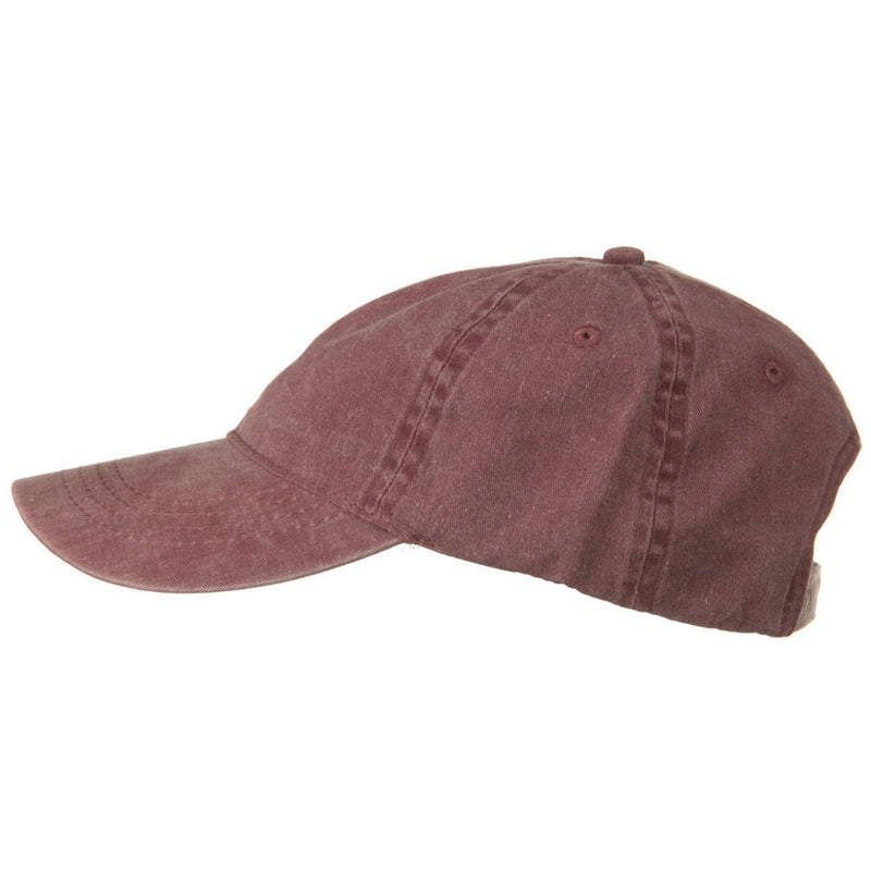 Washed Solid Pigment Dyed Cotton Twill Brass Buckle Cap