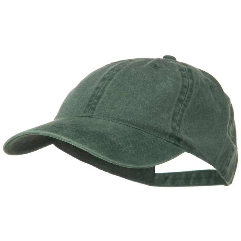 Washed Solid Pigment Dyed Cotton Twill Brass Buckle Cap