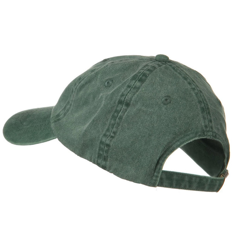 Washed Solid Pigment Dyed Cotton Twill Brass Buckle Cap