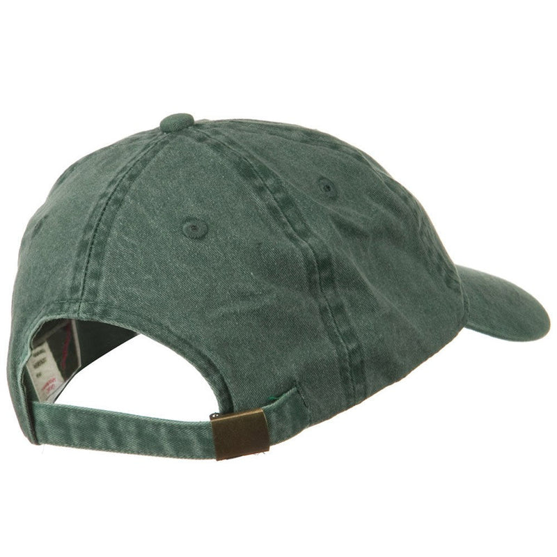 Washed Solid Pigment Dyed Cotton Twill Brass Buckle Cap