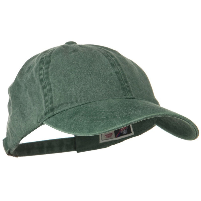 Washed Solid Pigment Dyed Cotton Twill Brass Buckle Cap