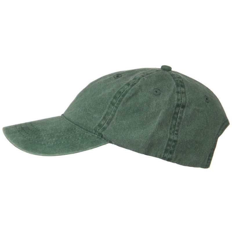 Washed Solid Pigment Dyed Cotton Twill Brass Buckle Cap