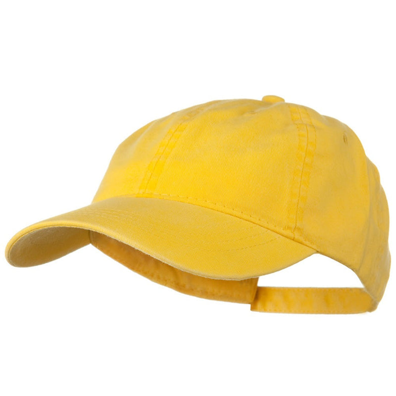 Washed Solid Pigment Dyed Cotton Twill Brass Buckle Cap