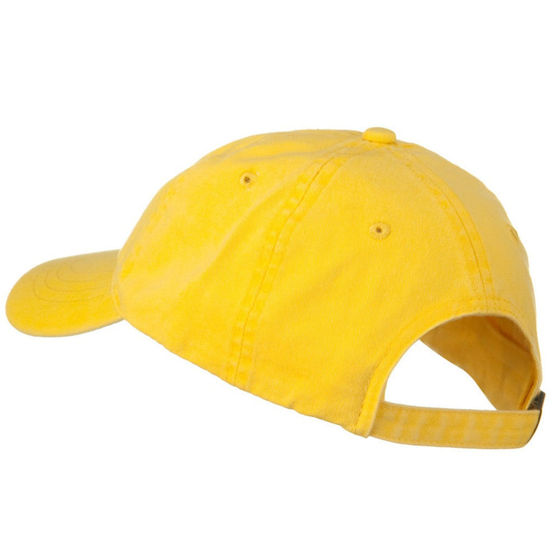 Washed Solid Pigment Dyed Cotton Twill Brass Buckle Cap
