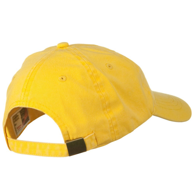 Washed Solid Pigment Dyed Cotton Twill Brass Buckle Cap