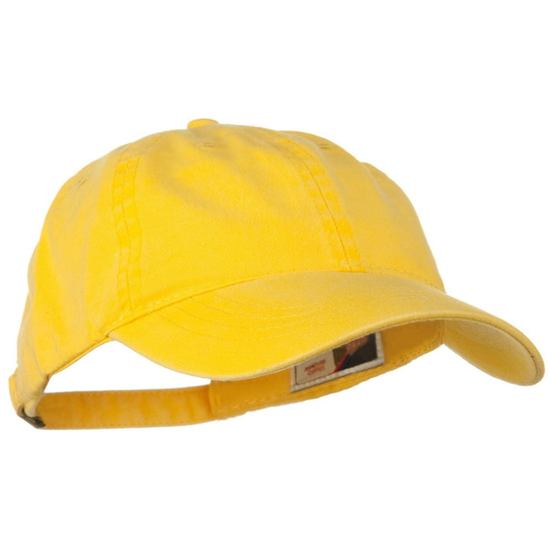 Washed Solid Pigment Dyed Cotton Twill Brass Buckle Cap