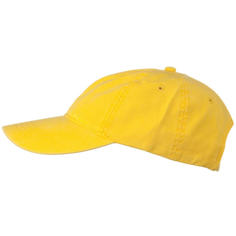 Washed Solid Pigment Dyed Cotton Twill Brass Buckle Cap