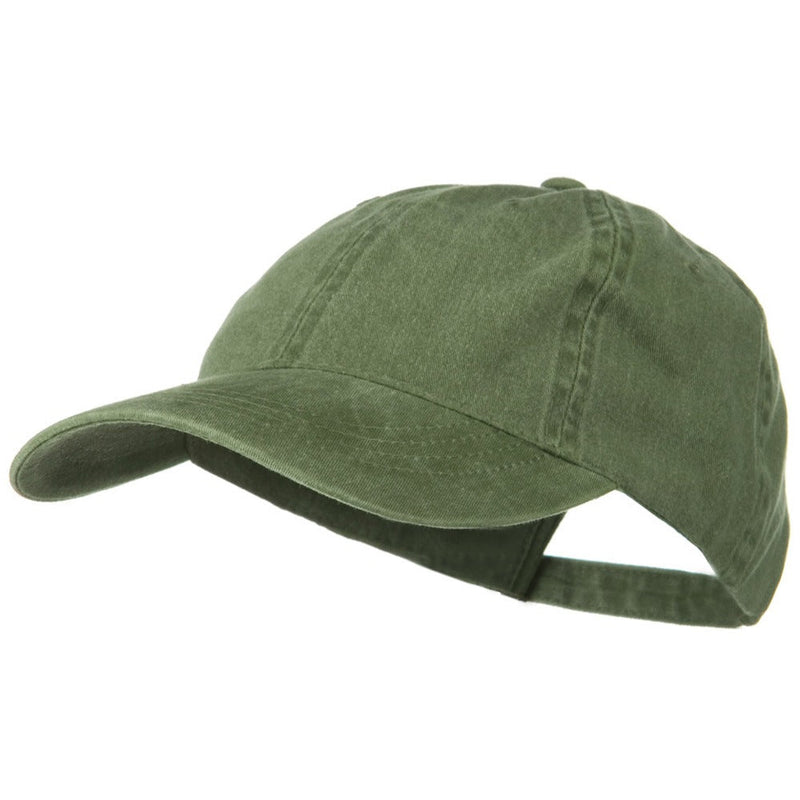 Washed Solid Pigment Dyed Cotton Twill Brass Buckle Cap