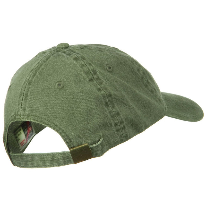 Washed Solid Pigment Dyed Cotton Twill Brass Buckle Cap