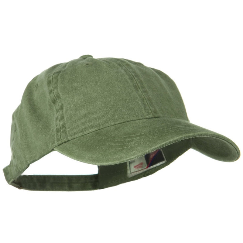 Washed Solid Pigment Dyed Cotton Twill Brass Buckle Cap