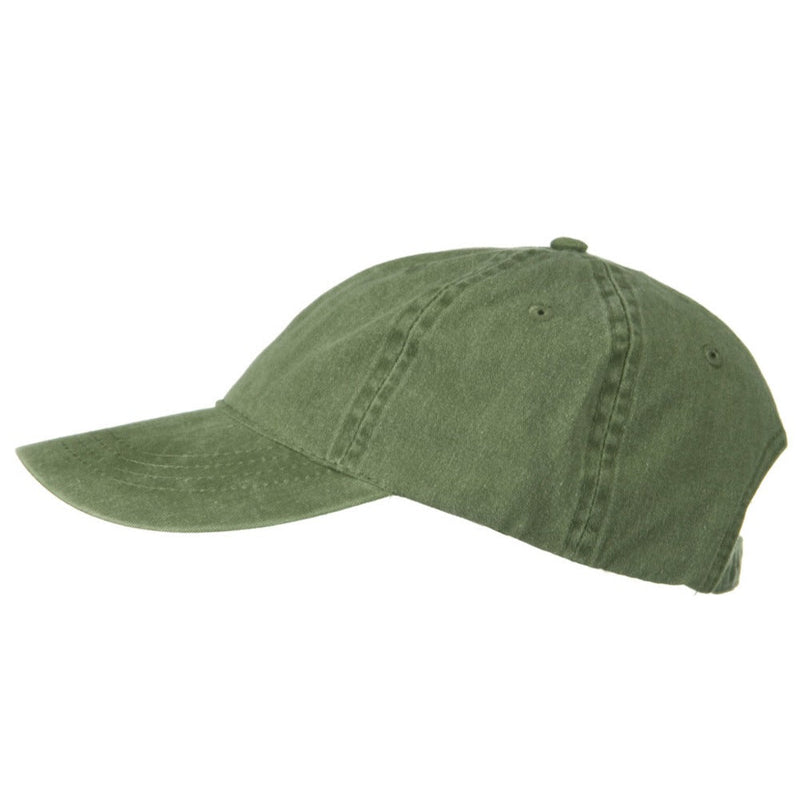 Washed Solid Pigment Dyed Cotton Twill Brass Buckle Cap