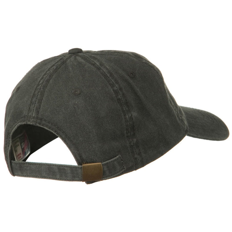 Washed Solid Pigment Dyed Cotton Twill Brass Buckle Cap