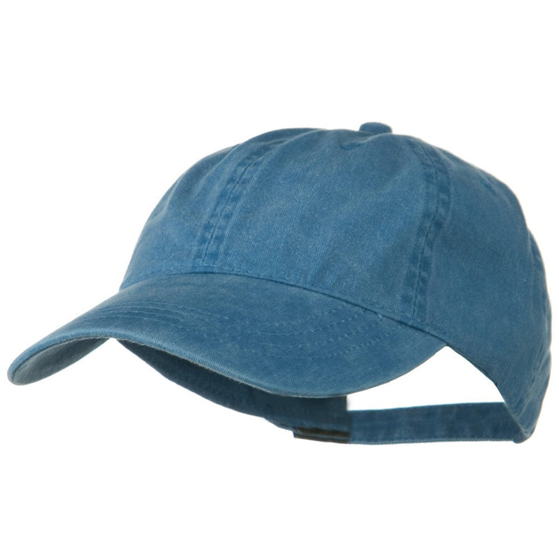 Washed Solid Pigment Dyed Cotton Twill Brass Buckle Cap