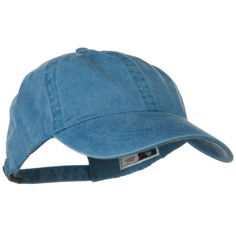 Washed Solid Pigment Dyed Cotton Twill Brass Buckle Cap