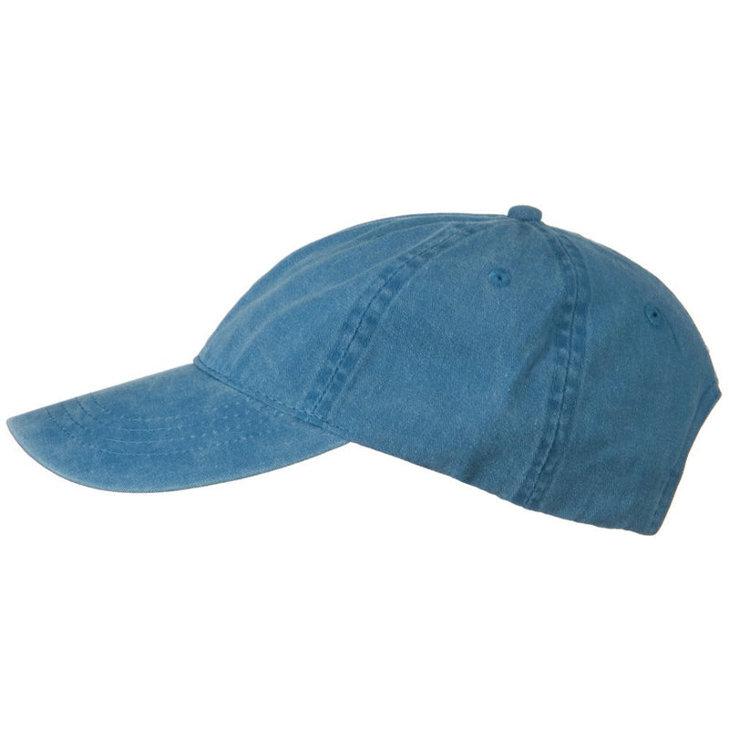 Washed Solid Pigment Dyed Cotton Twill Brass Buckle Cap