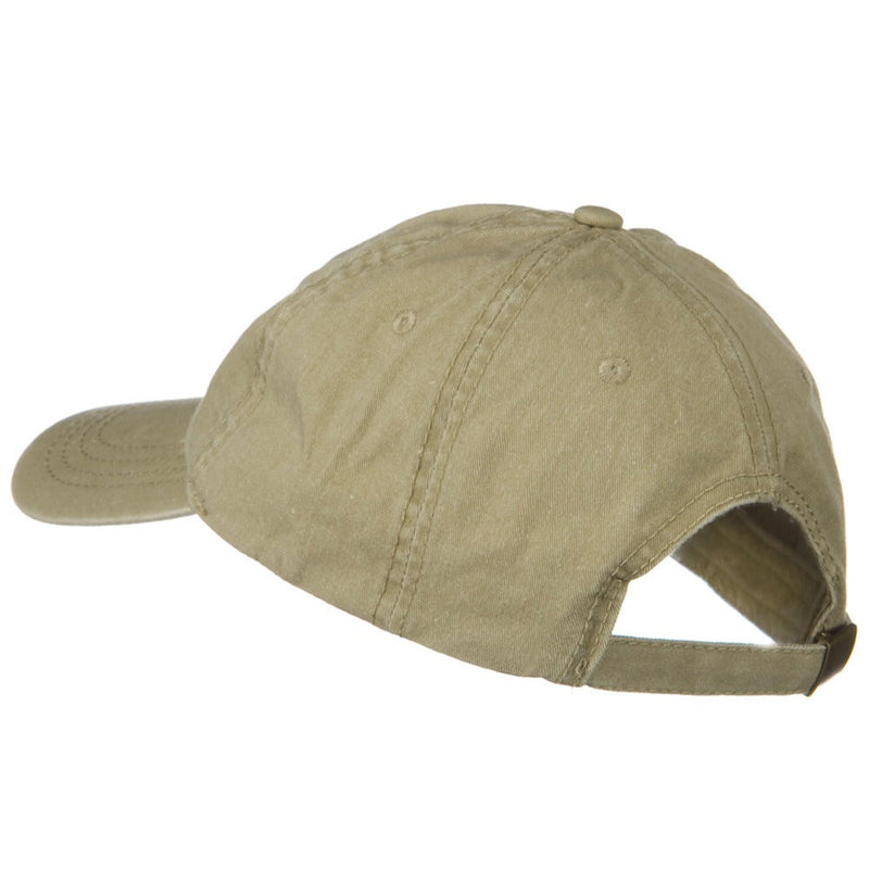 Washed Solid Pigment Dyed Cotton Twill Brass Buckle Cap