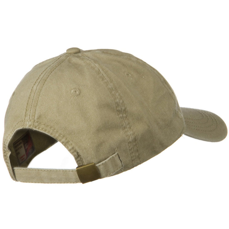 Washed Solid Pigment Dyed Cotton Twill Brass Buckle Cap