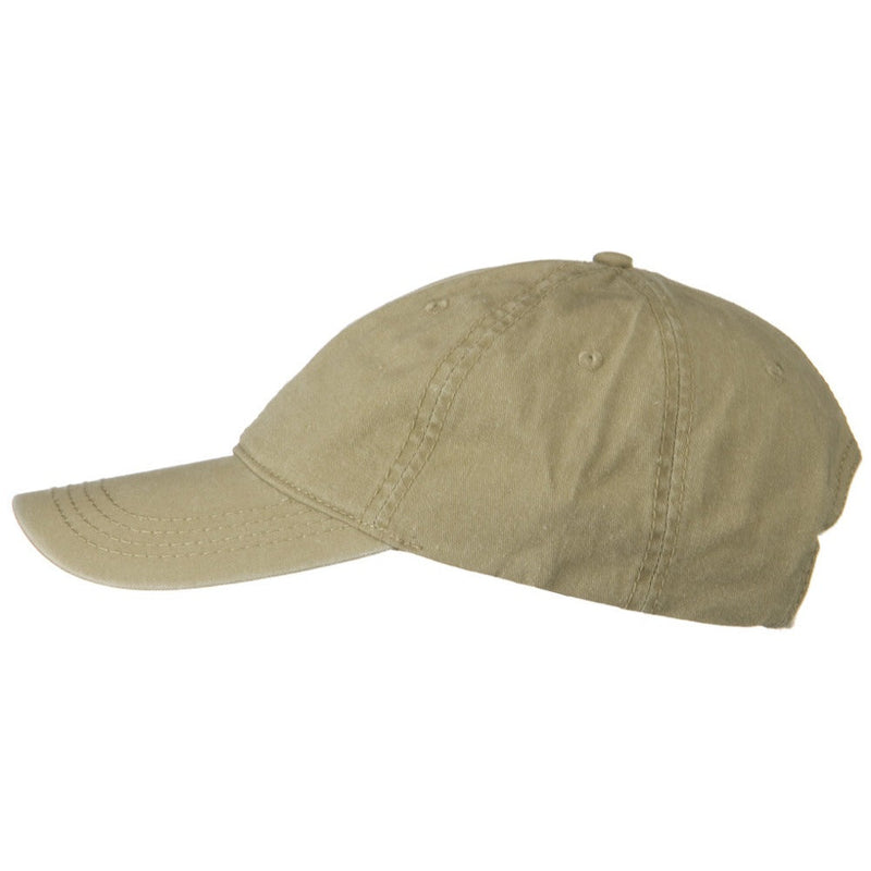 Washed Solid Pigment Dyed Cotton Twill Brass Buckle Cap