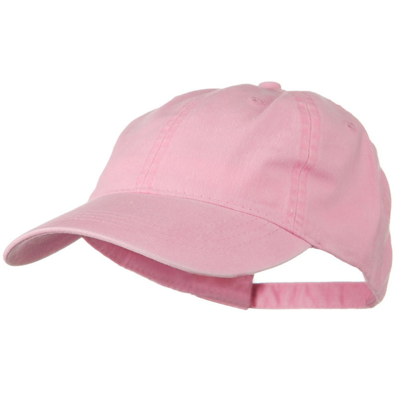 Washed Solid Pigment Dyed Cotton Twill Brass Buckle Cap