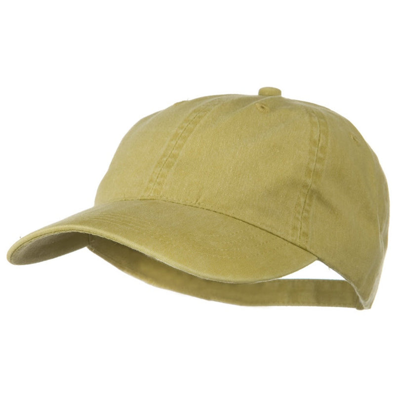 Washed Solid Pigment Dyed Cotton Twill Brass Buckle Cap