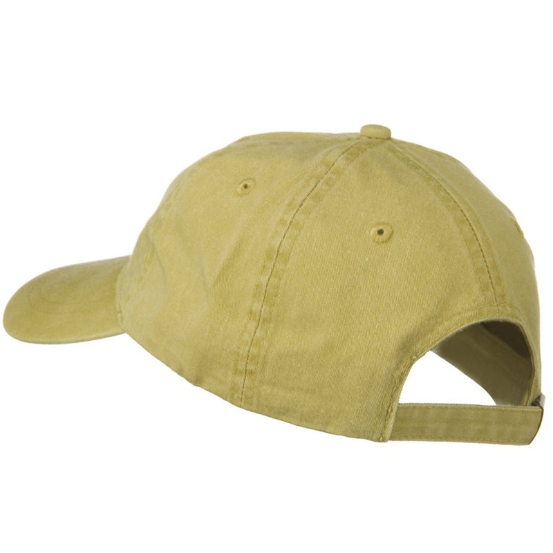 Washed Solid Pigment Dyed Cotton Twill Brass Buckle Cap