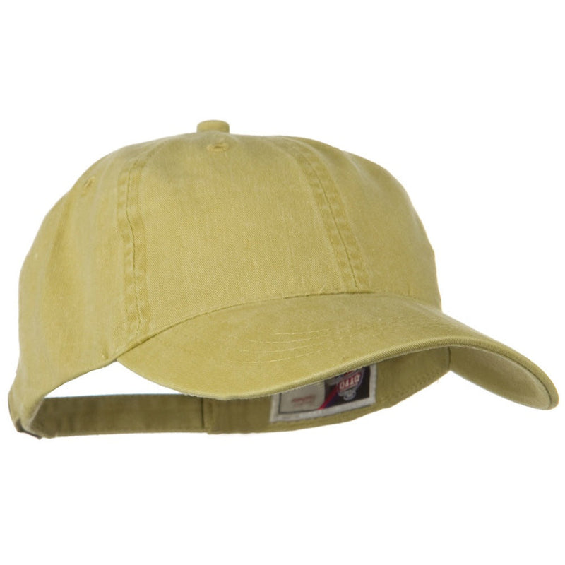Washed Solid Pigment Dyed Cotton Twill Brass Buckle Cap