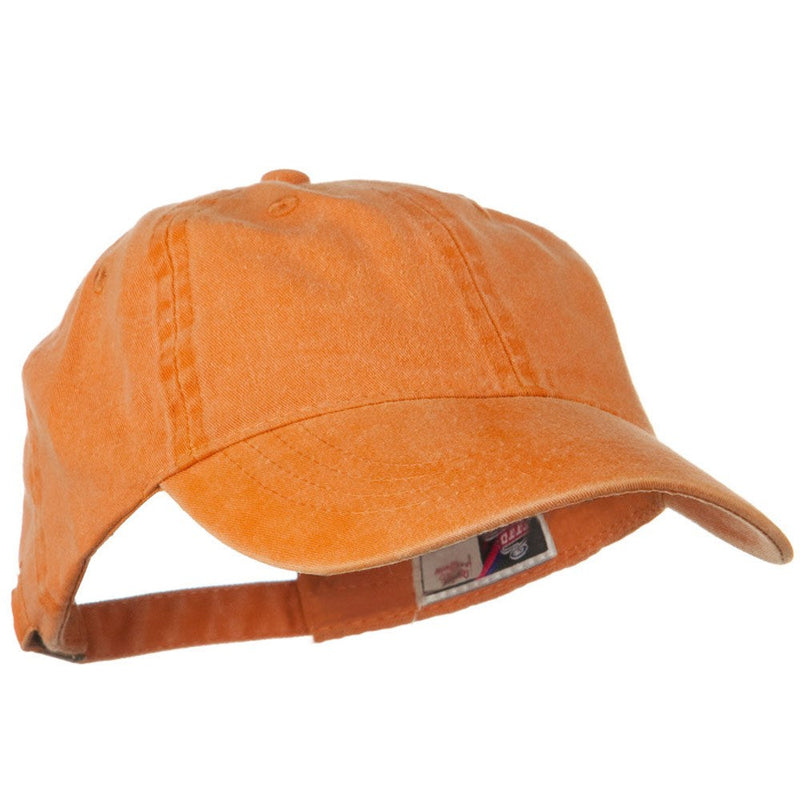 Washed Solid Pigment Dyed Cotton Twill Brass Buckle Cap