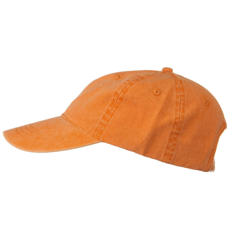 Washed Solid Pigment Dyed Cotton Twill Brass Buckle Cap