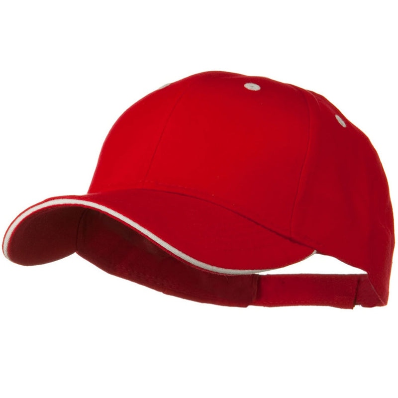 Solid Brushed Twill Sandwich Visor Cap