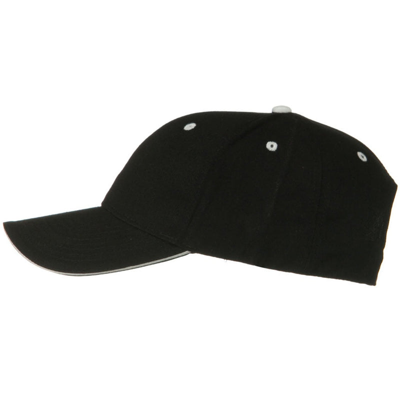 Solid Brushed Twill Sandwich Visor Cap