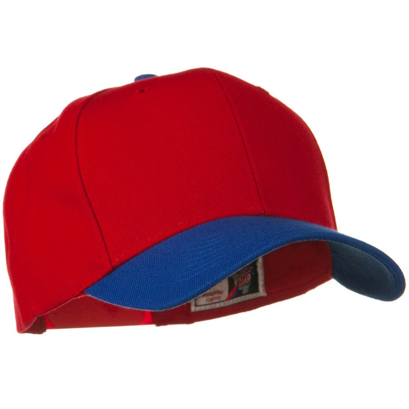 Two Tone Wool Blend Prostyle Snapback Cap