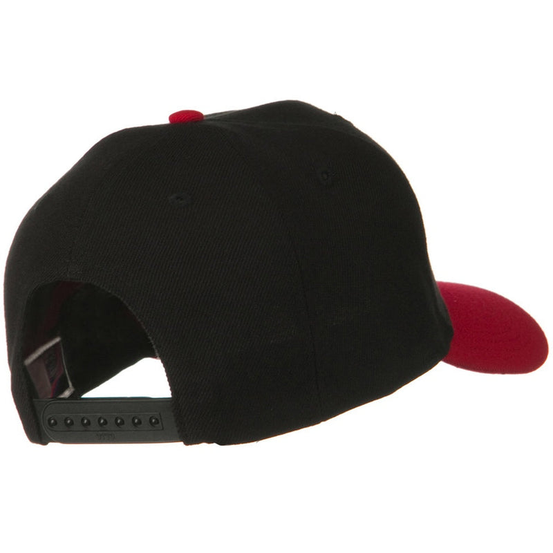 Two Tone Wool Blend Prostyle Snapback Cap