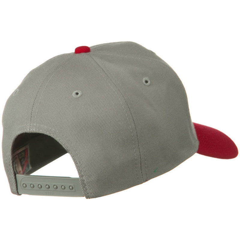Two Tone Wool Blend Prostyle Snapback Cap