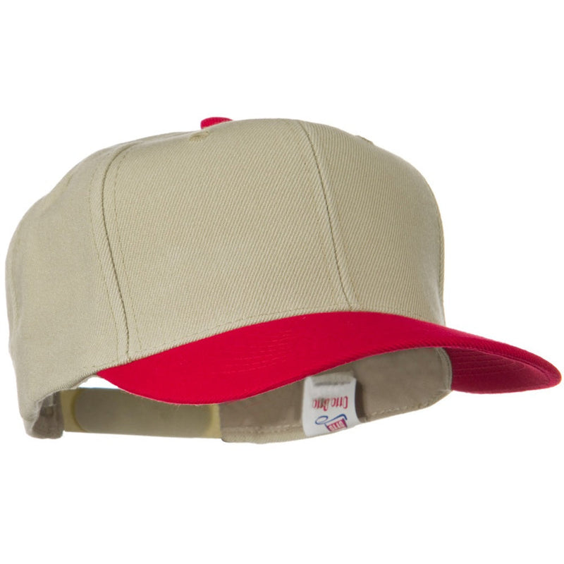 Two Tone Wool Blend Prostyle Snapback Cap
