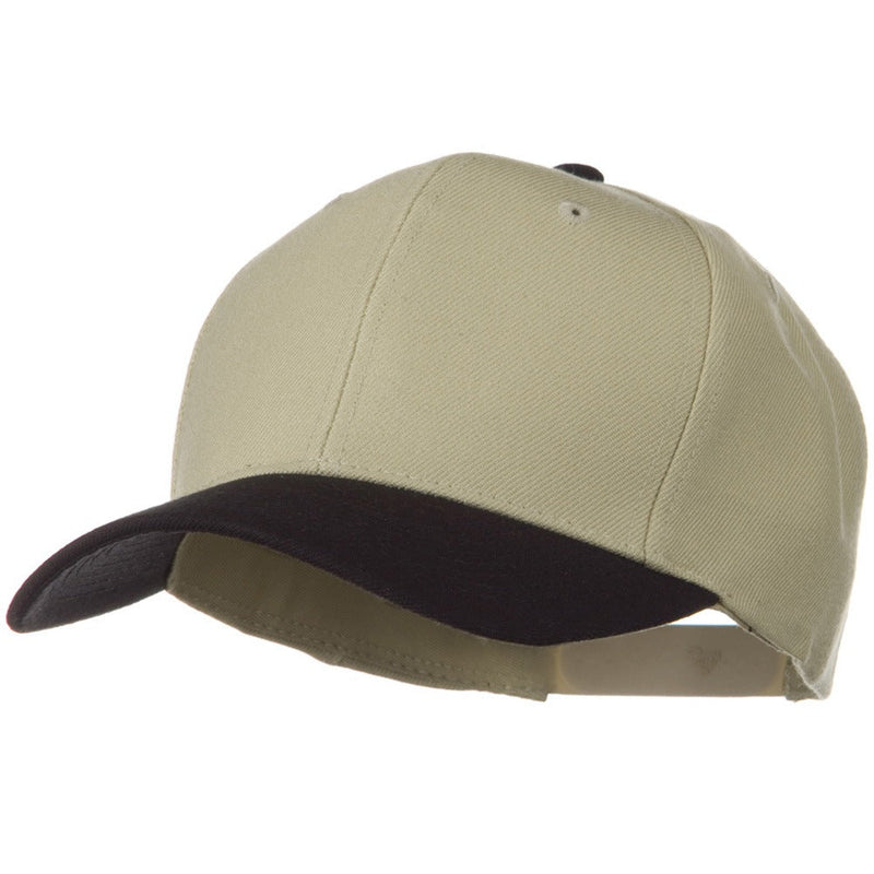 Two Tone Wool Blend Prostyle Snapback Cap