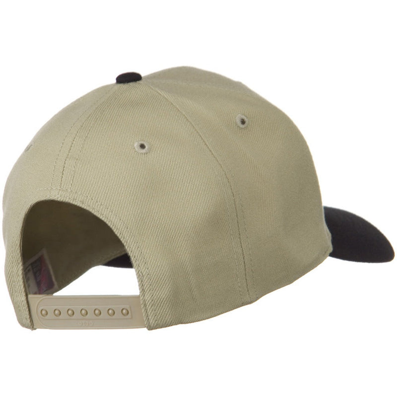 Two Tone Wool Blend Prostyle Snapback Cap