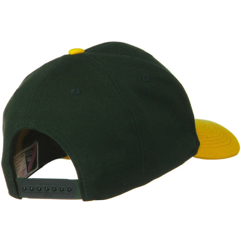 Two Tone Wool Blend Prostyle Snapback Cap