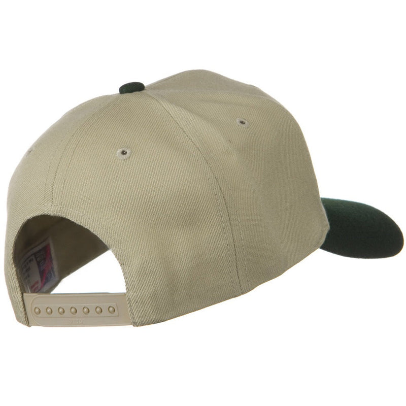 Two Tone Wool Blend Prostyle Snapback Cap