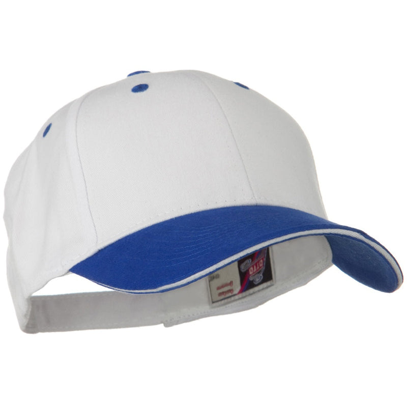 2 Tone Brushed Twill Sandwich Cap