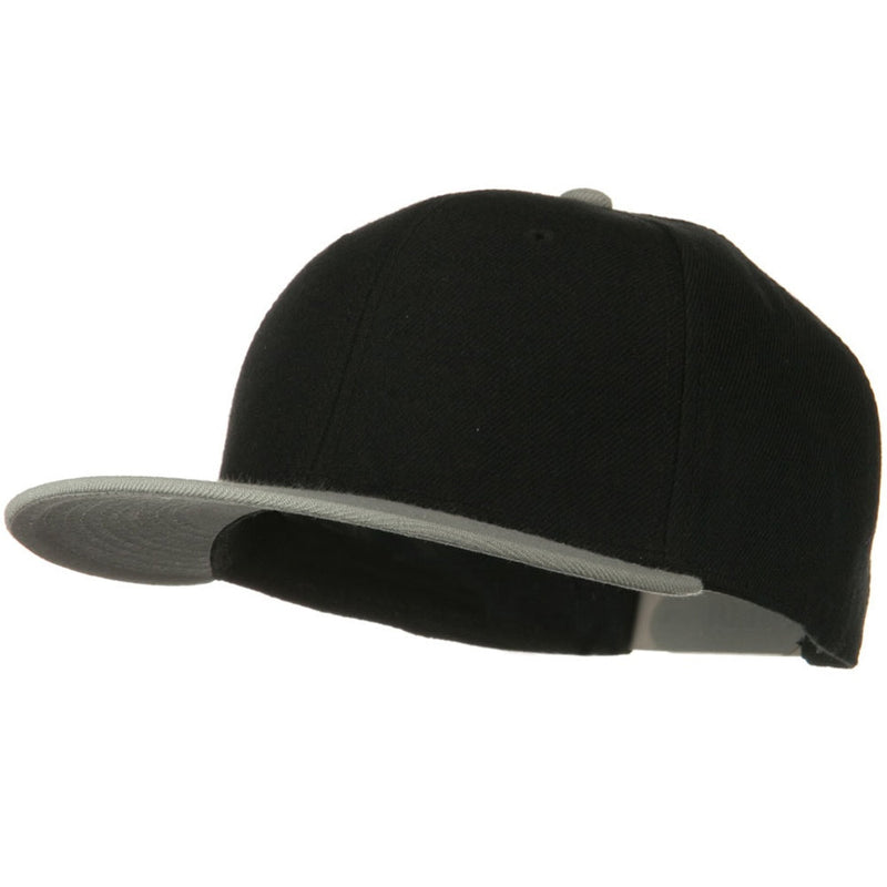 Wool Blend Flat Visor Pro Style Snapback Cap