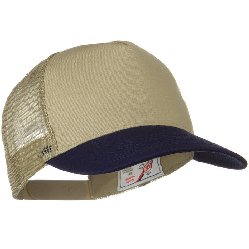 Two Tone Cotton Twill 5 panel Mesh Back Cap