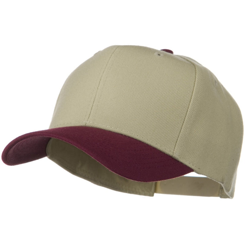 Two Tone Wool Blend Prostyle Snapback Cap